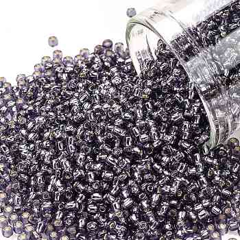 TOHO Round Seed Beads, Japanese Seed Beads, (39) Silver Lined Tanzanite, 11/0, 2.2mm, Hole: 0.8mm, about 1103pcs/10g