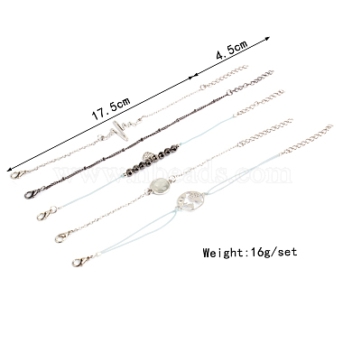 Alloy Bracelets Sets(BJEW-L629-05P)-2