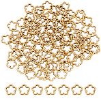 120Pcs Tibetan Style Alloy Bead Frames, Lead Free & Cadmium Free, Flower, Antique Golden, 15x2mm, Hole: 1.5mm(FIND-UN0007-15)