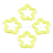 Opaque Acrylic Pendants, Star, Champagne Yellow, 28.5x29.5x4mm, Hole: 1.8mm, about 349Pcs/500G(MACR-M042-02A)