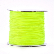 Nylon Thread, Nylon Jewelry Cord for Custom Woven Jewelry Making, Green Yellow, 0.6mm, about 142.16 yards(130m)/roll(NWIR-D055-0.6mm-20)