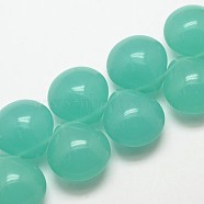 Dyed Natural Jade Teardrop Beads, 24x23x16mm, Hole: 1mm(G-P094-11)