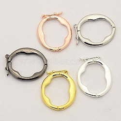 Brass Shortener Clasps, Twister Clasps, Oval Ring, Mixed Color, 21x18x2mm(X-KK-M004-03)
