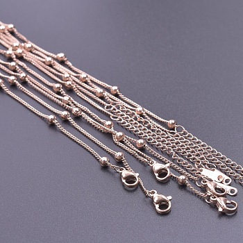 1.5mm Unisex 304 Stainless Steel Satellite Chains Necklaces