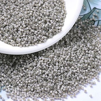 MIYUKI Delica Beads, Cylinder, Japanese Seed Beads, 11/0, (DB1456) Silver Lined Light Taupe Opal, 1.3x1.6mm, Hole: 0.8mm, about 2000pcs/10g