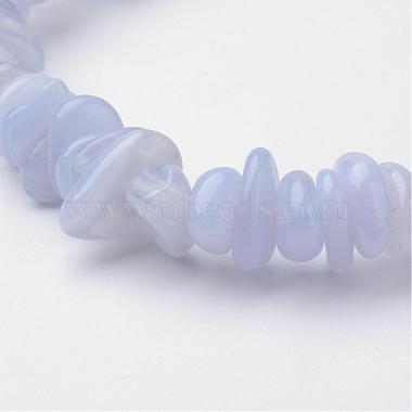Natural  Blue Lace Agate Beaded Stretch Bracelets(BJEW-JB02683-01)-2