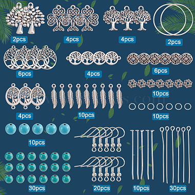 DIY Tree of Life Long Dangle Earring Making Kits(DIY-SC0019-67)-2