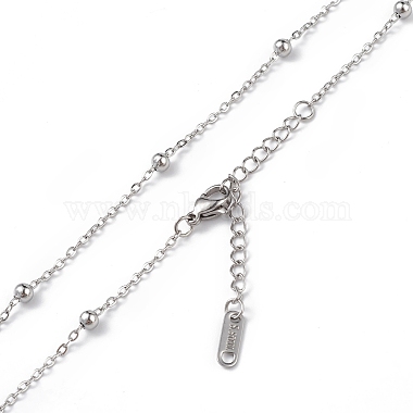304 Stainless Steel Satellite Chain Necklace for Men Women(NJEW-K245-011C)-2