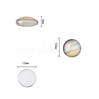 Luminous Glass Cabochons(GLAA-SZ0001-14E)-5