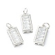 Brass Micro Pave Clear Cubic Zirconia Charms(ZIRC-M113-04P)-1