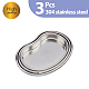 BENECREAT 3Pcs 3 Styles 304 Stainless Steel Surgical Tray(AJEW-BC0004-15)-3