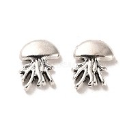 Tibetan Style Alloy Beads, Cadmium Free & Lead Free, Jellyfish, Antique Silver, 14x11.5x4mm, Hole: 1.6mm, about 578pcs/1000g(FIND-C043-022AS)