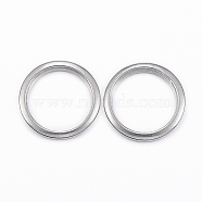 304 Stainless Steel Linking Rings, Stainless Steel Color, 10x1mm, about 8mm inner diameter(STAS-H401-28P-10mm)