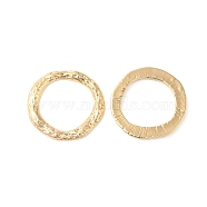 Brass Linking Rings, Nickel Free, Ring, Hammered, Real 18K Gold Plated, 24x2mm, Inner Diameter: 17mm(X-KK-O144-01G)