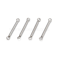 304 Stainless Steel Link Connectors, Column, Stainless Steel Color, 20.5x3x1.5mm, Hole: 1.8mm(STAS-Z034-15B-P)