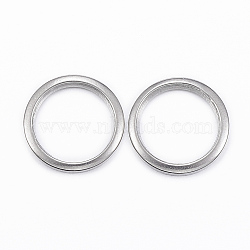 304 Stainless Steel Linking Rings, Stainless Steel Color, 10x1mm, about 8mm inner diameter(STAS-H401-28P-10mm)
