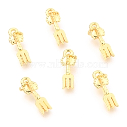 Alloy Pendants, Long-Lasting Plated, with Jump Ring, Key Shape, Real 18K Gold Plated, 15.5x5.5x5.4mm, Hole: 2.5mm(PALLOY-B024-16G)