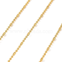 Brass Ball Chains, Soldered, with Card Paper, Real 18K Gold Plated, 1.5mm, about 3.28 Feet(1m)/pc(CHC-H111-09G)