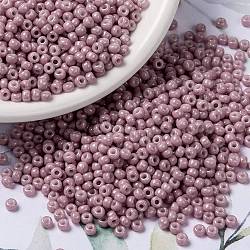 MIYUKI Round Rocailles Beads, Japanese Seed Beads, 8/0, (RR599) Opaque Antique Rose Luster, 8/0, 3mm, Hole: 1mm, about 2111~2277pcs/50g(SEED-X0055-RR0599)