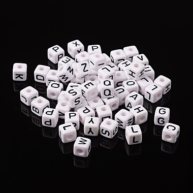 Chunky Letter Acrylic Cube Beads for Kids Jewelry(X-PL37C9447)-3