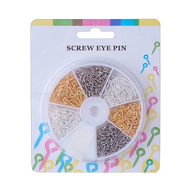 1 Box Three Colors Iron Screw Eye Pin Peg Bails(IFIN-JP0001-02)-3