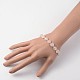 Heart Rose Quartz Stretch Bracelets(BJEW-JB02066-03)-3