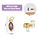 16Pcs 8 Colors Real 18K Gold Plated Brass Micro Pave Cubic Zirconia Charms(ZIRC-DC0001-07)-2
