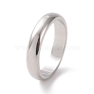 201 Stainless Steel Plain Band Ring for Women, Stainless Steel Color, Inner Diameter: 17mm(RJEW-I089-51P)