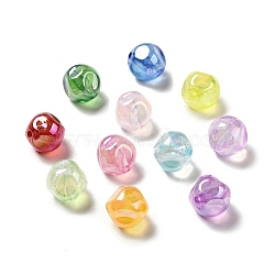 Transparent Acrylic Beads, AB Color Plated, Irregular Round, Mixed Color, 17.5x17.5mm, Hole: 3mm, about 167pcs/500g(OACR-A013-02)