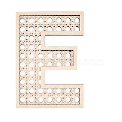 Hollow Wooden 3D Letter Wall Stickers, for Home Wall Interior Background Decoration, Letter.E, 300x185x10mm(HJEW-WH0043-57E)