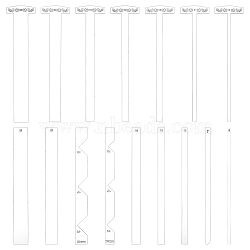 1Set Acrylic Paperweights, Clear, 200x5~50x3mm, 16pcs/set(DIY-NB0012-63)