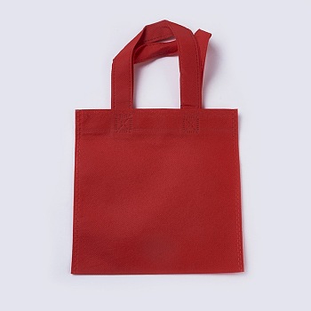 Eco-Friendly Reusable Bags, Non Woven Fabric Shopping Bags, Dark Red, 33x19.7cm