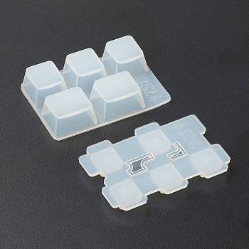 DIY Ctrl Keycap Silicone Mold, with Lid, Resin Casting Molds, For UV Resin, Epoxy Resin Craft Making, White, 70x46x20mm