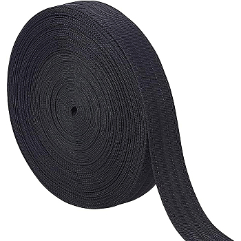 Polyester Hat Sweatbands, Hat Liner Tape, Sewing Craft Accessories, Black, 30x0.5mm, about 19.7~20m/bag