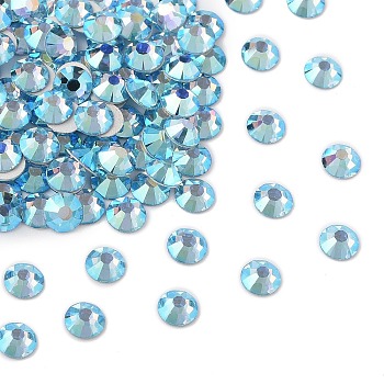 Preciosa&reg MAXIMA Crystal No Hotfix Flatback Stones, Czech Crystal, Dura Foiling, Round(438 11 615 Chaton Rose), 60000 200 Aquamarine AB, SS6(1.9~2.1mm)