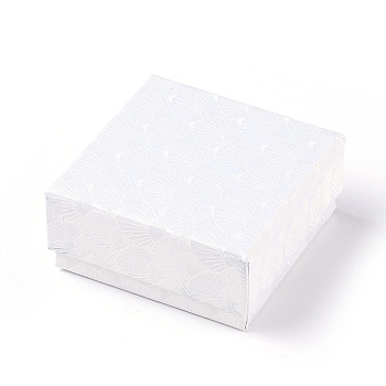 Cardboard Box, Square, White, 7.5x7.5x3.5cm