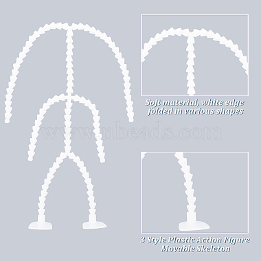 3Pcs 3 Styles Plastic Action Figure Movable Skeleton(DIY-GO0001-06)-3