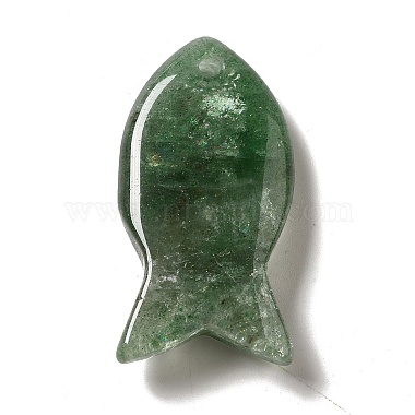 Pendentifs en quartz fraise vert naturel(G-G932-B08)-3