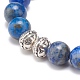 Natural Gemstone & Alloy Beaded Stretch Bracelet for Men Women(BJEW-JB08578)-5