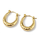 Ion Plating(IP) 304 Stainless Steel Oval Hoop Earrings for Women(EJEW-I284-09G)-1