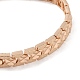 Brass Link Chain Bracelets for Women Men(BJEW-P324-01E-KCG)-2