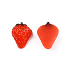 Resin Decoden Cabochons, Strawberry, Red, 15~16x11~12x5.5~6.5mm(X-CRES-T005-67)