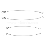4Pcs 2 Style 304 Stainless Steel Safety Chain Wire Rope, with Spring Hook, for Outdoor Camping Hiking Traveling Accessories, Stainless Steel Color, 2pcs/style
(AJEW-SZ0001-71)