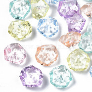 Transparent Acrylic Beads, Chips, Mixed Color, 12x11x6.5mm, Hole: 1.6mm, about 1310pcs/500g(TACR-S134-027)