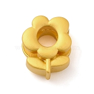 Zinc Alloy Beads, Matte Gold Color, Flower, 12.5x11x6.5mm, Hole: 4x6mm(PALLOY-I219-02F)