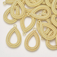 Alloy Pendants, Teardrop, Light Gold, 32.5x20.5x2.5mm, Hole: 2mm(X-PALLOY-S121-199)