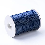 Korean Waxed Polyester Cords, Midnight Blue, 3mm, about 43.74 yards(40m)/roll(YC-Q002-3mm-04)