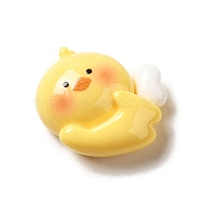 Opaque Resin Decoden Cabochons, Animal with Wing, Yellow, Duck, 18.5x20.5x9mm(CRES-L042-B02)