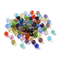 Glass Imitation Austrian Crystal Beads, Faceted, Round, Mixed Color, 8mm, Hole: 1.5mm(GLAA-H024-15C)