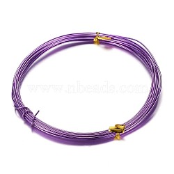 Round Aluminum Wire, Bendable Metal Craft Wire, for DIY Arts and Craft Projects, Purple, 18 Gauge, 1mm, 5m/roll(16.4 Feet/roll)(AW-D009-1mm-5m-11)